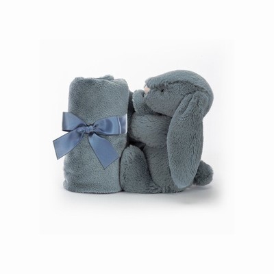 Jellycat Bashful Dusky Blue Bunny Soothers New Zealand | TZAQW5069